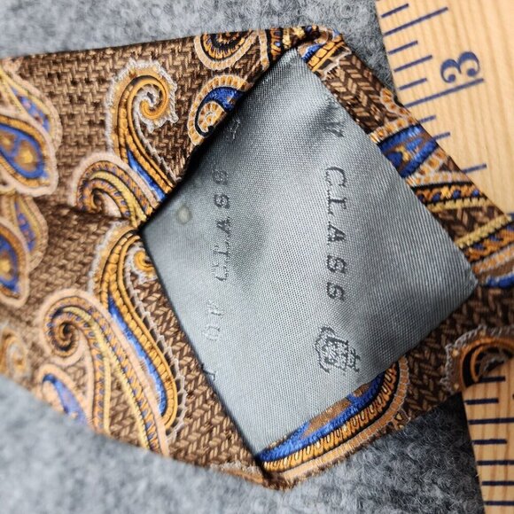 Robert Talbott Brown Gold Parisian Silk Necktie Designer Multicolor Paisley - Picture 5 of 9